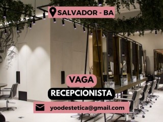 Vaga De Recepcionista Em SALVADOR - Recepcionista De Salão De Beleza Vaga Em Salvador - BA