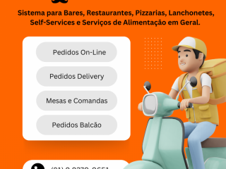 Sistema para Bares, Restaurantes, Pizzarias, Hamburguerias, Self-service e Serviços de Alimentação em Geral.