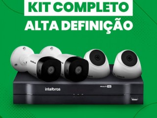 Kit de câmeras Intelbras alta resolução instalado com garantia